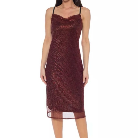 bebe Dresses & Skirts - Bebe Women's Pleat Cowl Midi
Dress size M